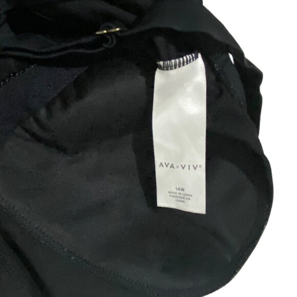 Ava and Viv Swim Dress 14W Black Vacation Summer Poolside Cruisewear Plus Size - Picture 6 of 7